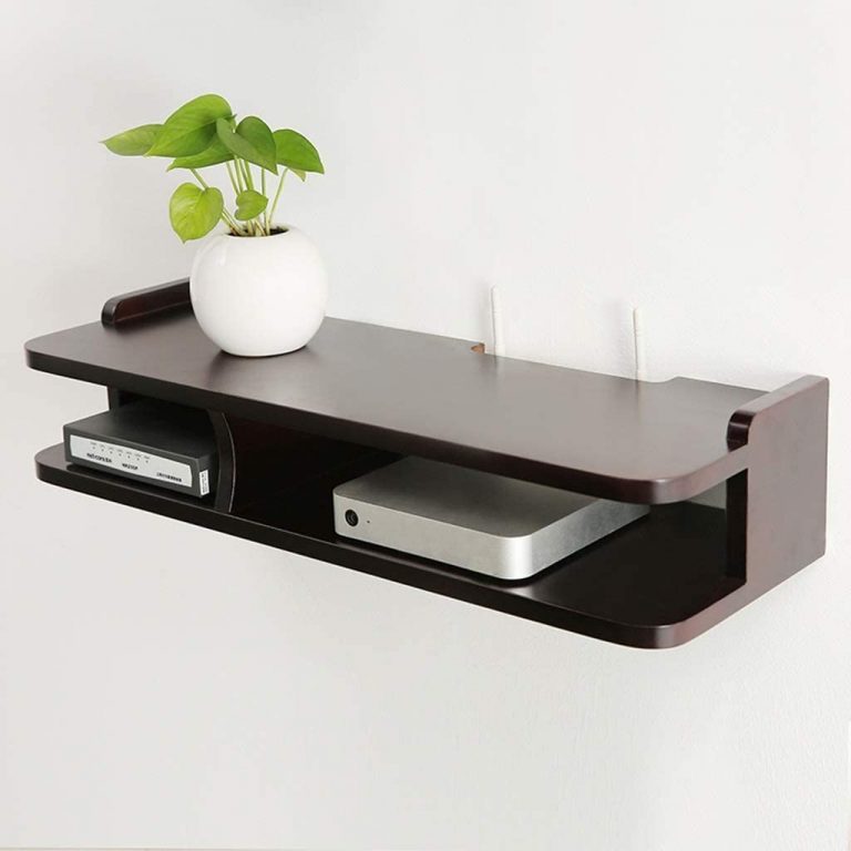 Wooden TV & WiFi Router Floating Shelf WoodGoods